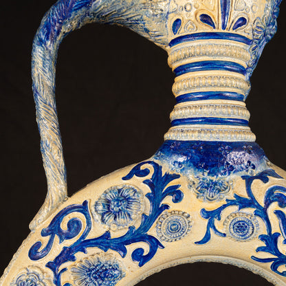 Westerwald Style (Germany) Salt Glazed Pitcher