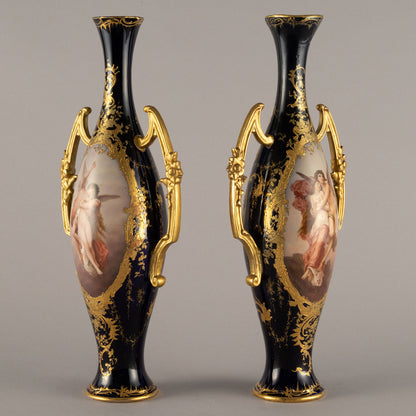 Unknown pottery "Cobalt vase ( pair )"