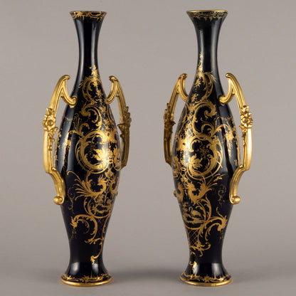 Unknown pottery "Cobalt vase ( pair )"