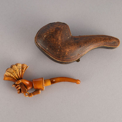 Meerschaum pipe - Folding Fan