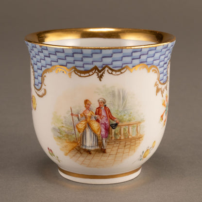 MEISSEN "Noble motif cup and saucer set of 2"