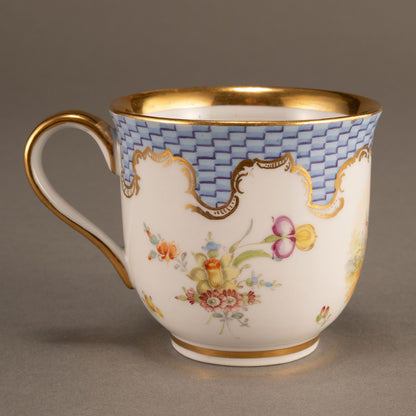 MEISSEN "Noble motif cup and saucer set of 2"