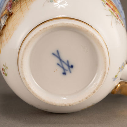 MEISSEN "Noble motif cup and saucer set of 2"