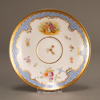 MEISSEN "Noble motif cup and saucer set of 2"