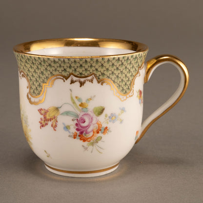 MEISSEN "Noble motif cup and saucer set of 2"