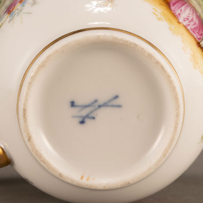 MEISSEN "Noble motif cup and saucer set of 2"