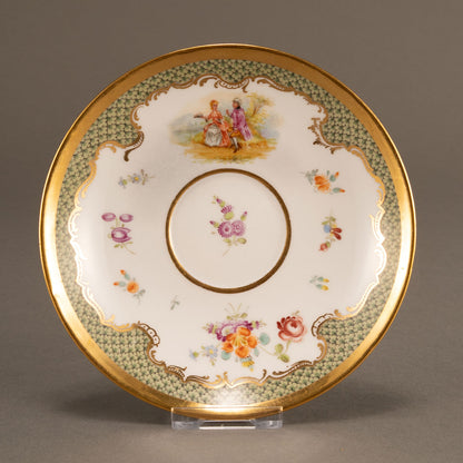 MEISSEN "Noble motif cup and saucer set of 2"