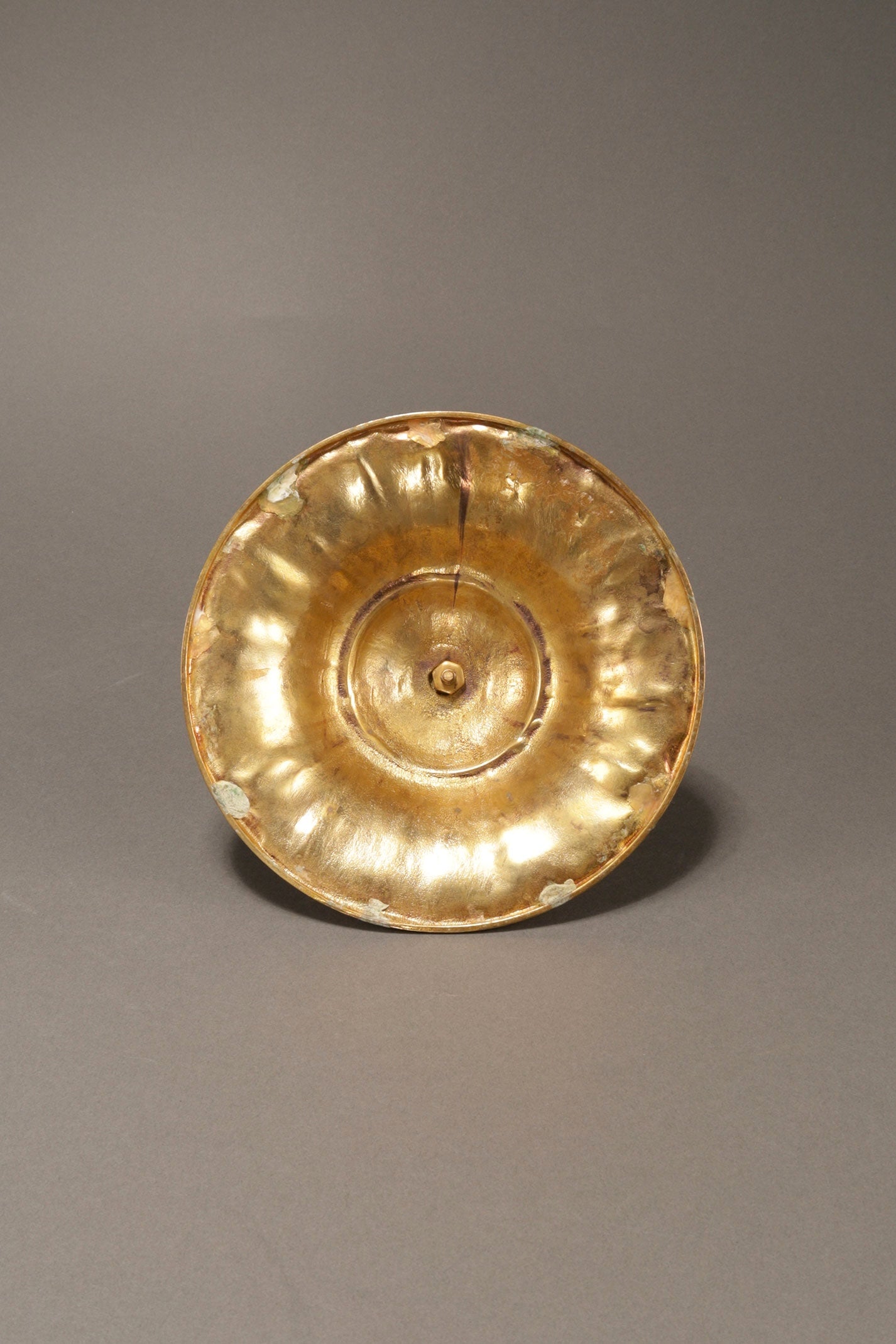 Cobalt-Glazed and Gilt Covered Urn with Madonna and Angels design