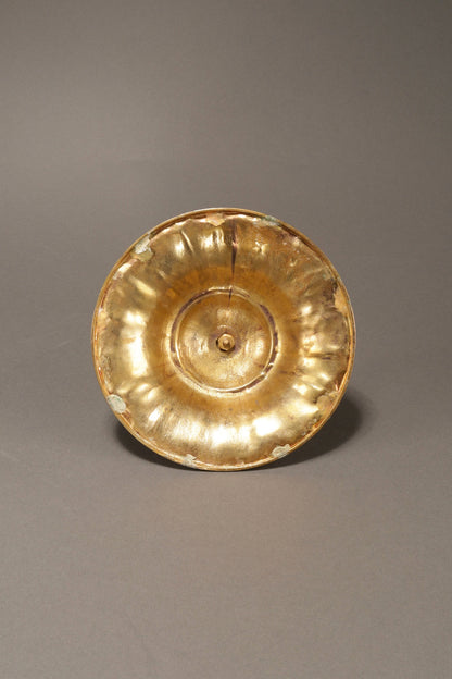 Cobalt-Glazed and Gilt Covered Urn with Madonna and Angels design