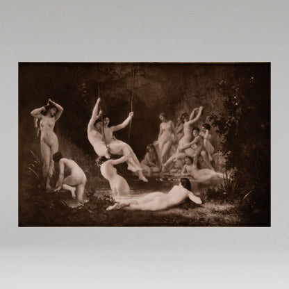 Unknown Pottery "Bathing Nymph (porcelain plaque)"
