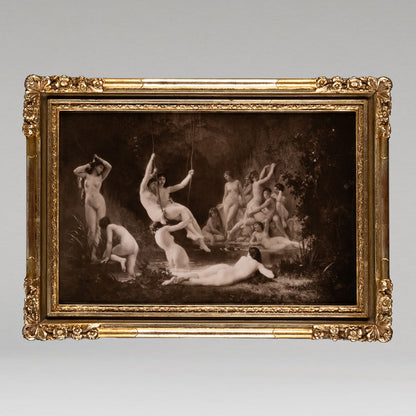 Unknown Pottery "Bathing Nymph (porcelain plaque)"