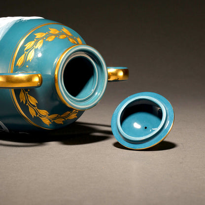 MINTON / Pate-Sur-Pate Vase with Lid (Pair ) [G0404]