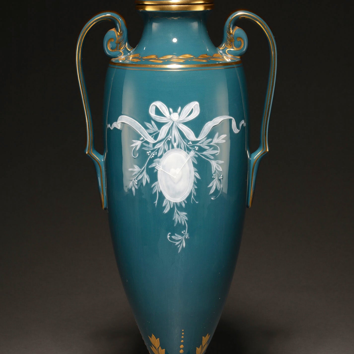 MINTON / Pate-Sur-Pate Vase with Lid (Pair ) [G0404]