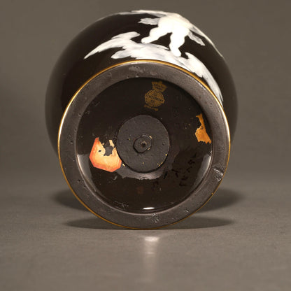 MINTON / Pate-Sur-Pate Vase With Lid [G0409]
