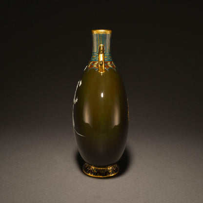 MINTON / Pate-Sur-Pate Vase " Acrobatic Goddess and Cupid " [G0410]