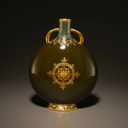 MINTON / Pate-Sur-Pate Vase " Acrobatic Goddess and Cupid " [G0410]