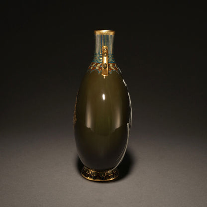 MINTON / Pate-Sur-Pate Vase " Acrobatic Goddess and Cupid " [G0410]