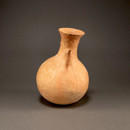 Cyprus Red Clay Jar With Wave Pattern