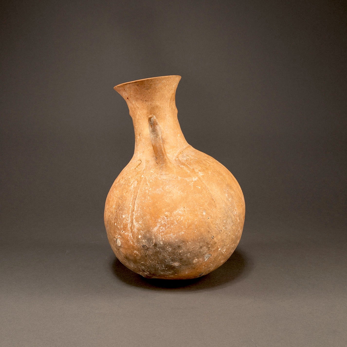 Cyprus Red Clay Jar With Wave Pattern
