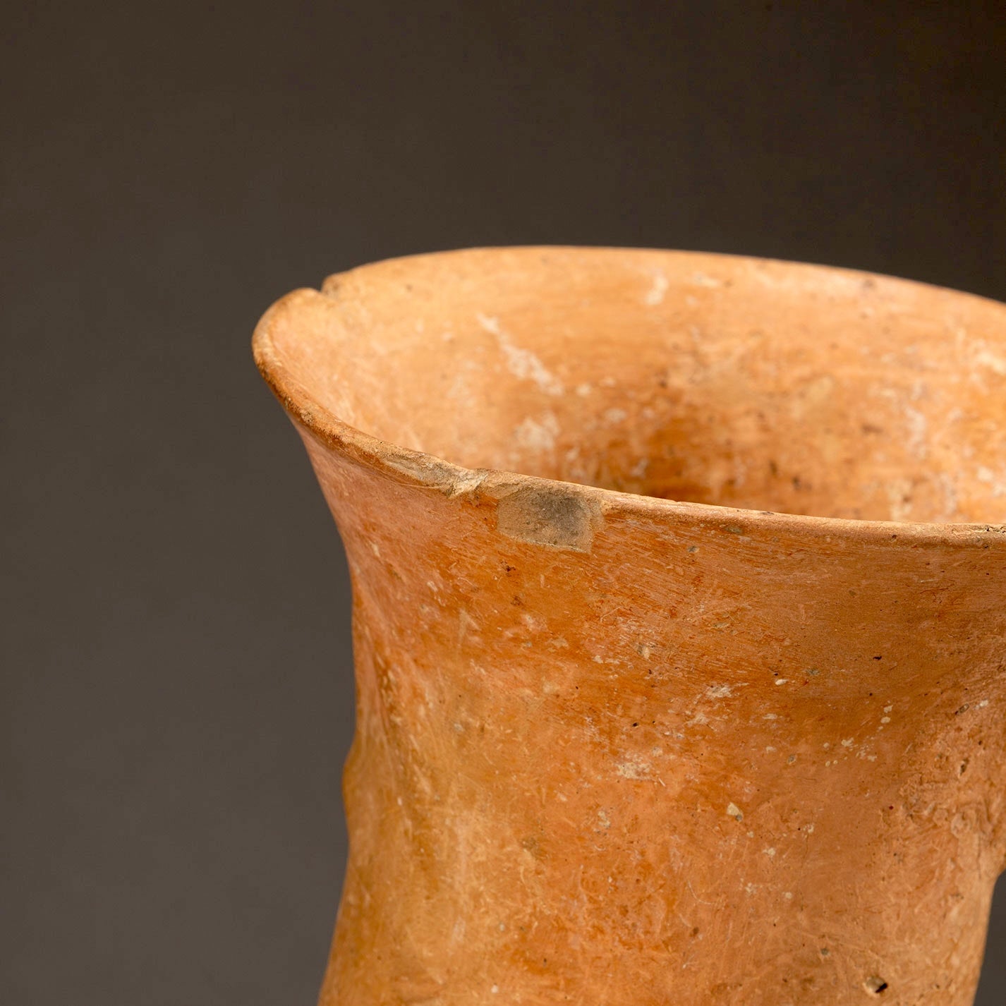 Cyprus Red Clay Jar With Wave Pattern