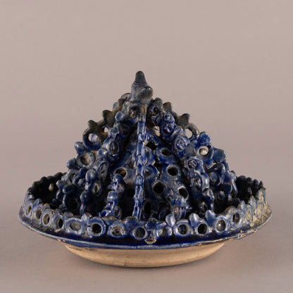 Persia Kashan "A lapis Lazuli glazed openwork incense burner" [J0133]