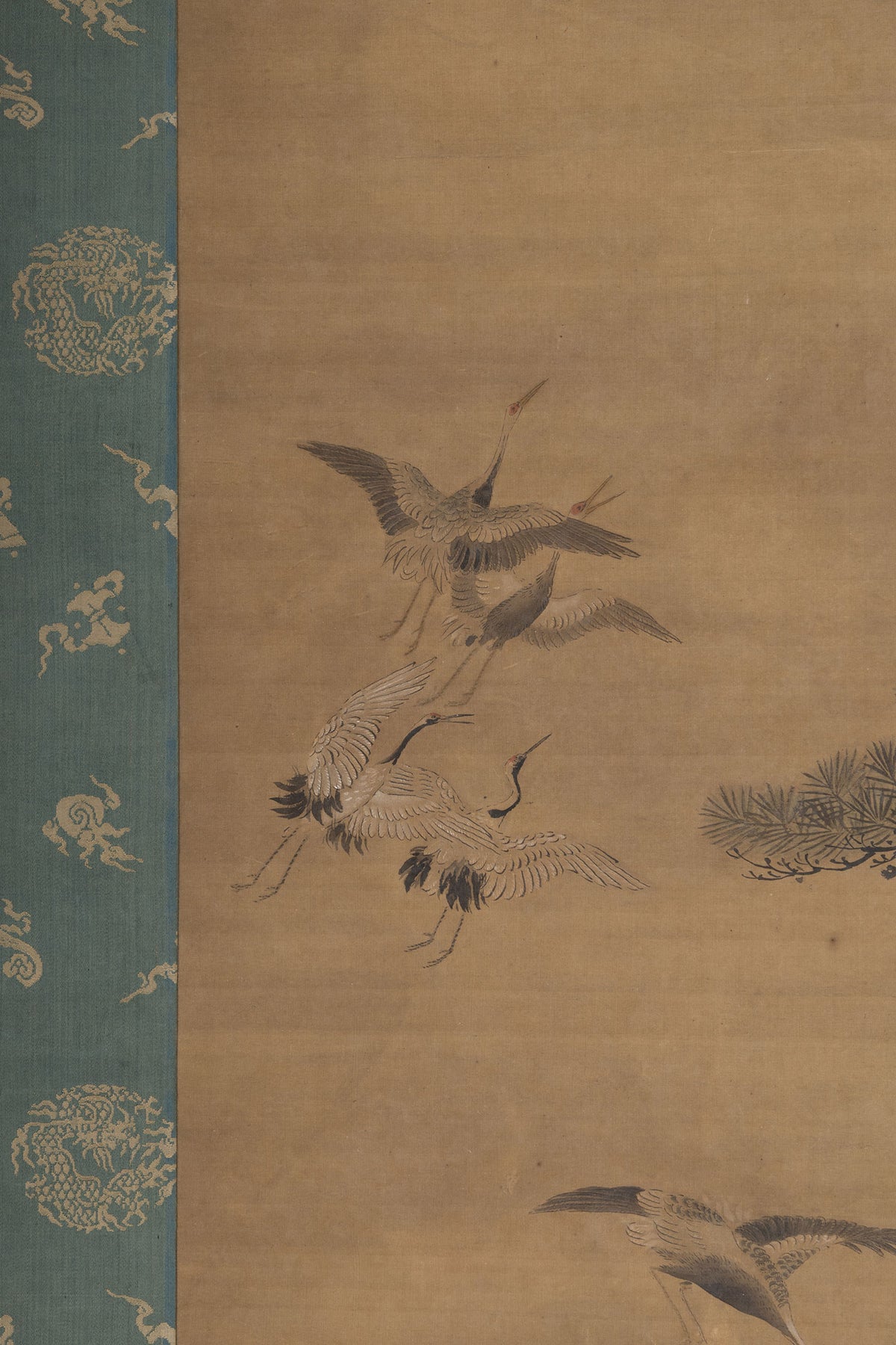 [K0138] Kano Tsunenobu (1636–1713) / One Hundred Cranes and One Hundred Monkeys, a Pair of Hanging Scrolls