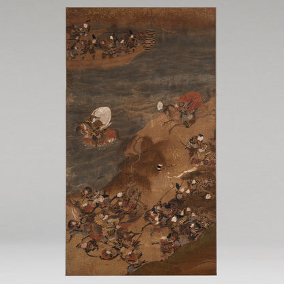 作者不詳 / 源平合戦圖　敦盛討死 [K0150]