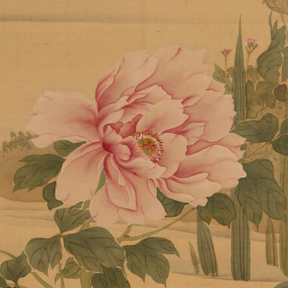 佐竹永海 ( 会津 1803-1874 ) / 花鳥画双幅 [K0417]
