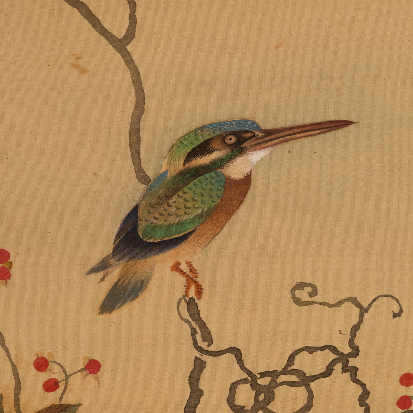 佐竹永海 ( 会津 1803-1874 ) / 花鳥画双幅 [K0417]