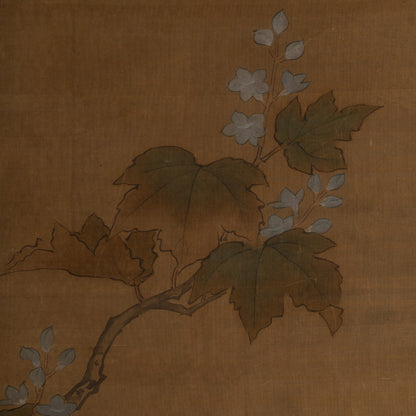 [K0434] Kano Eiun (?–1697) / Peacocks and Peonies; Phoenix and Paulownia, a Pair of Hanging Scrolls