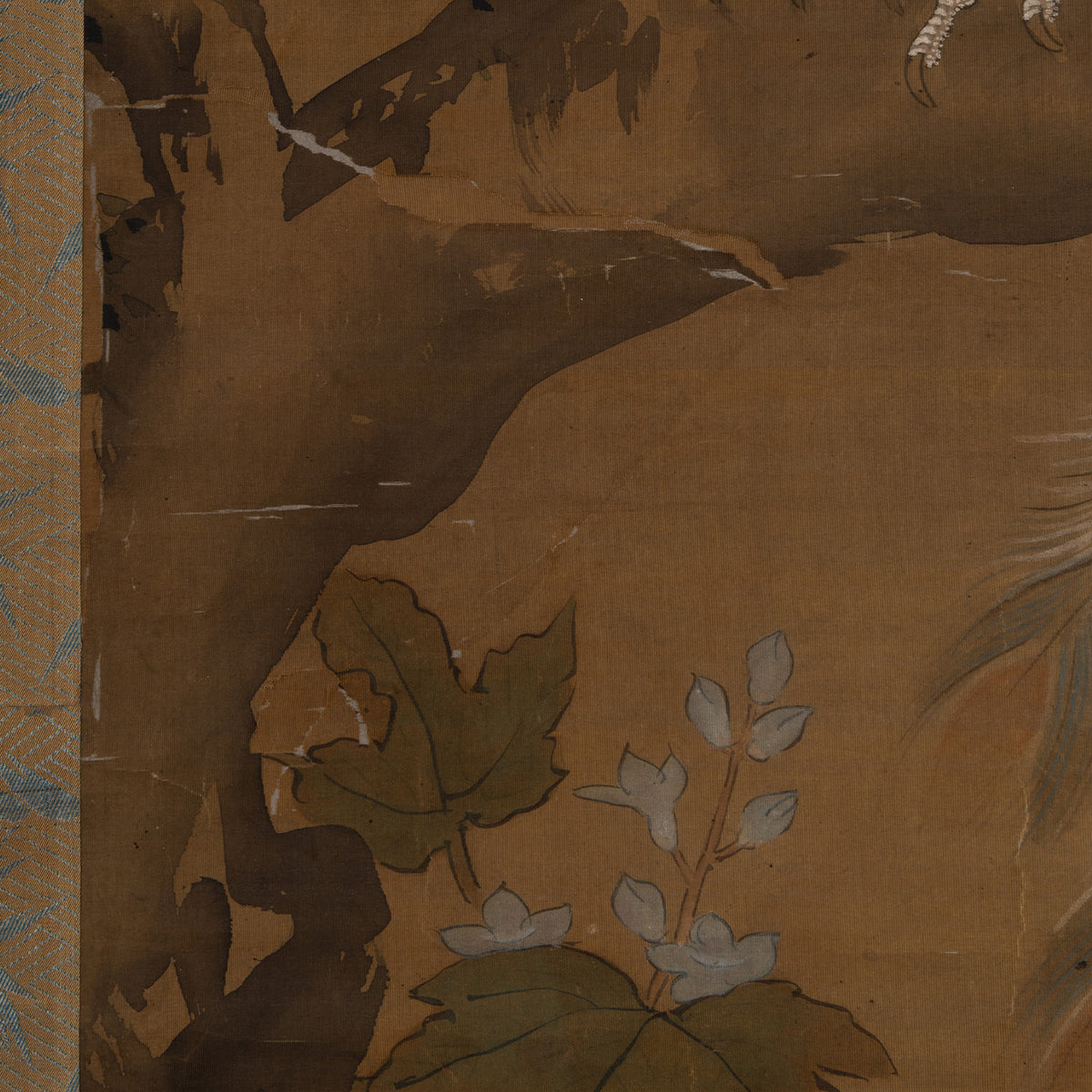 [K0434] Kano Eiun (?–1697) / Peacocks and Peonies; Phoenix and Paulownia, a Pair of Hanging Scrolls
