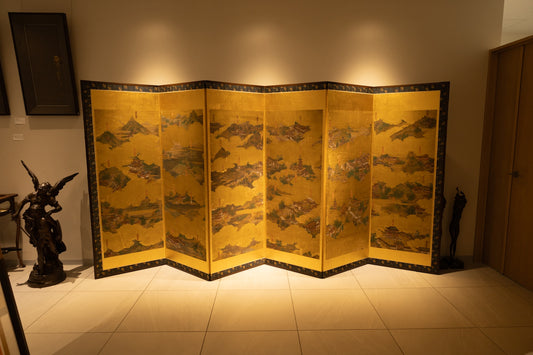 Famous Places (Six-panel folding screen)