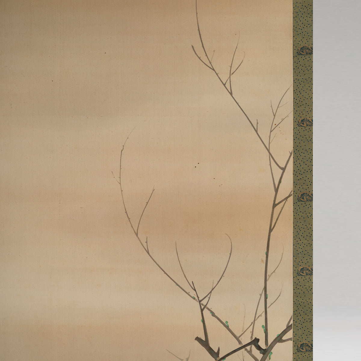 [K0527] Gyokkei Mochizuki (1874–1938) / White Fox on a Spring Evening