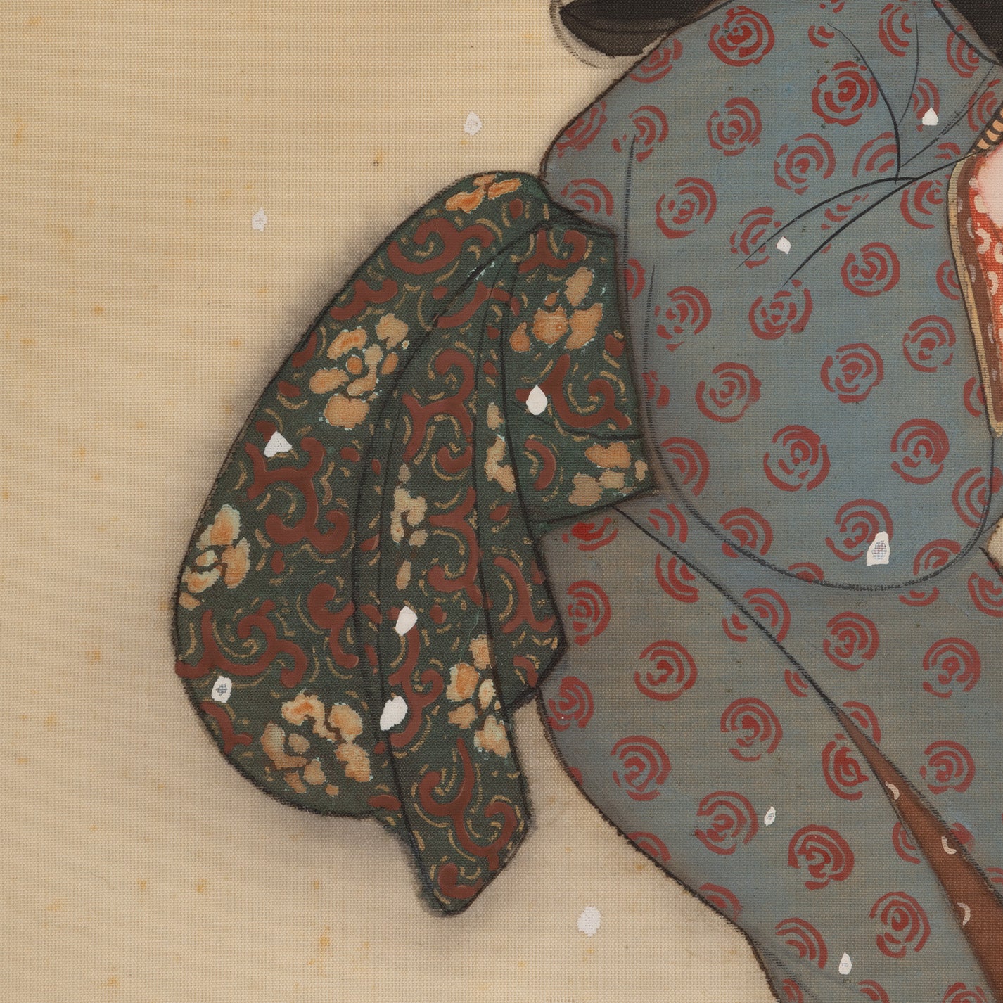 [K0533] 岩佐古香（愛知縣，1884–1951）／秋冬景四幅對掛軸