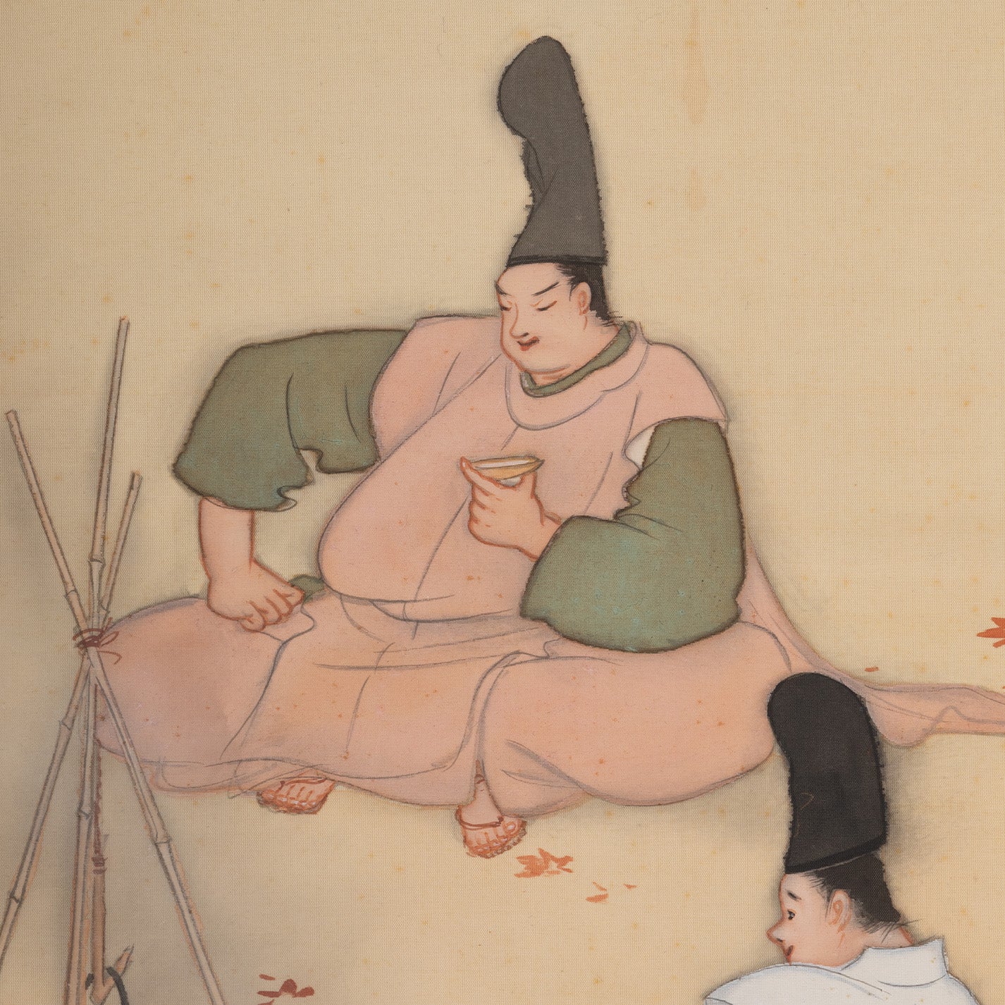 [K0533] 岩佐古香（愛知縣，1884–1951）／秋冬景四幅對掛軸