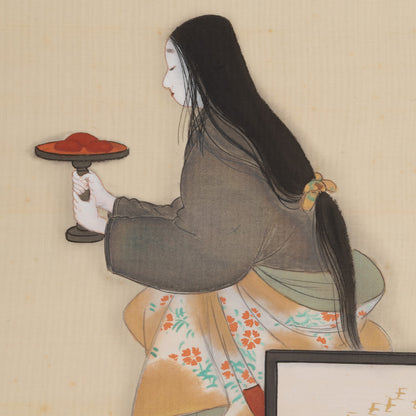 [K0533] 岩佐古香（愛知縣，1884–1951）／秋冬景四幅對掛軸