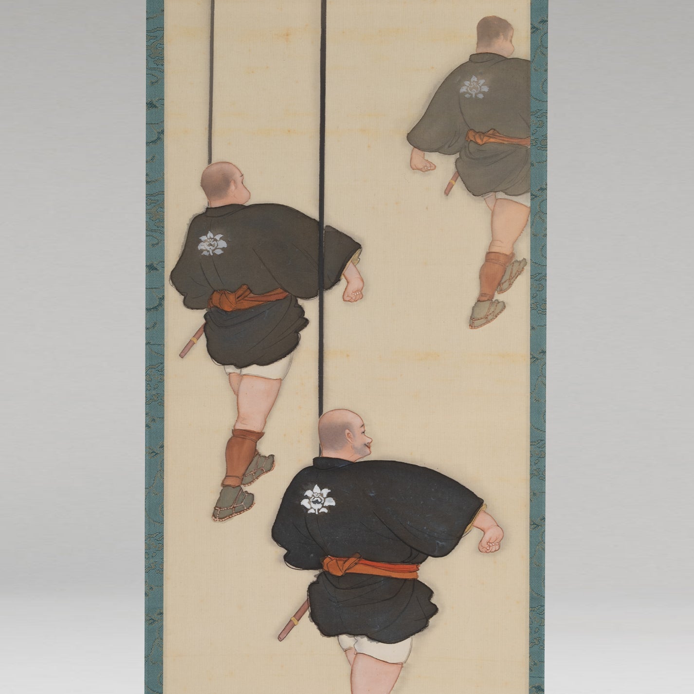 [K0533] 岩佐古香（愛知縣，1884–1951）／秋冬景四幅對掛軸