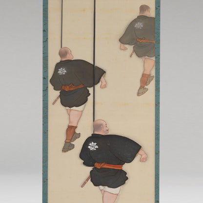 [K0533] 岩佐古香（愛知縣，1884–1951）／秋冬景四幅對掛軸