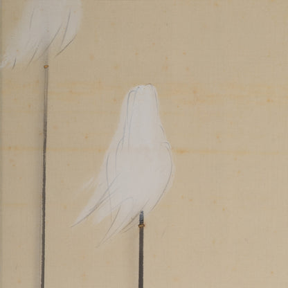 [K0533] 岩佐古香（愛知縣，1884–1951）／秋冬景四幅對掛軸