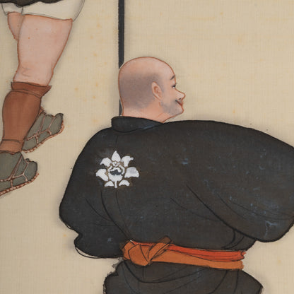 [K0533] 岩佐古香（愛知縣，1884–1951）／秋冬景四幅對掛軸