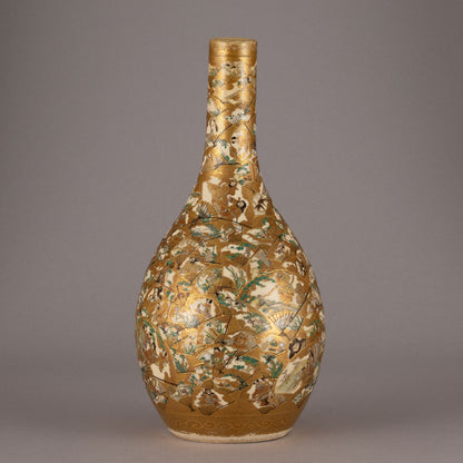 薩摩扇面人物風景圖德利