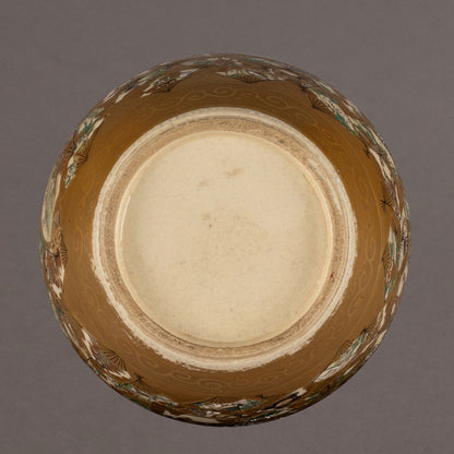 薩摩扇面人物風景圖德利