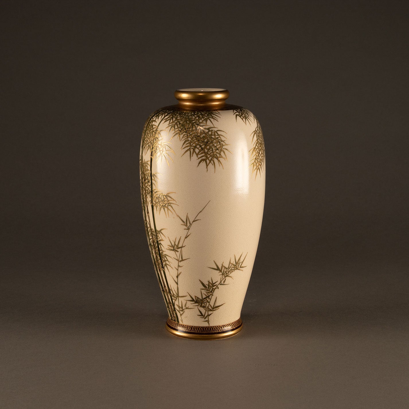 京薩摩金襴手竹文花瓶