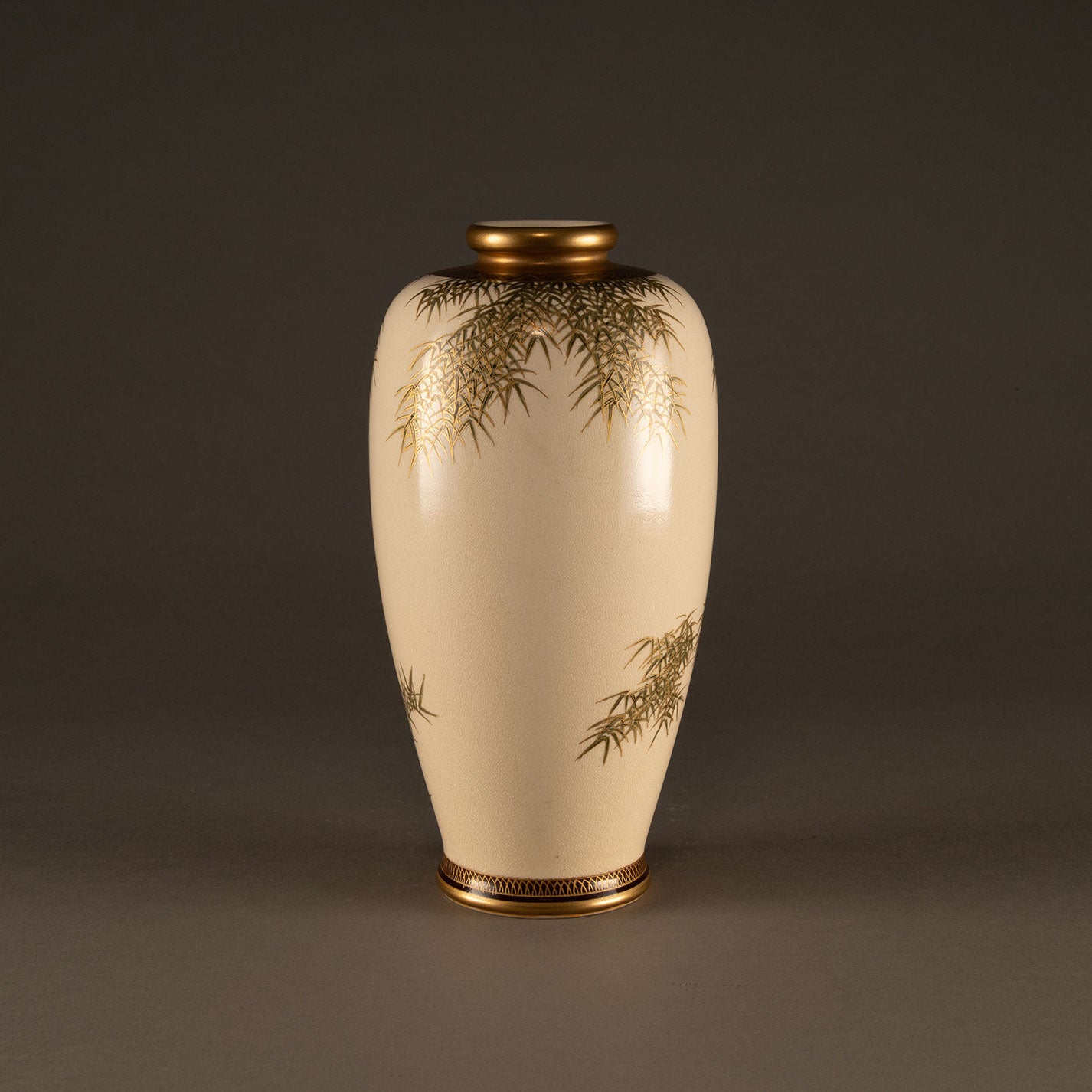 京薩摩金襴手竹文花瓶