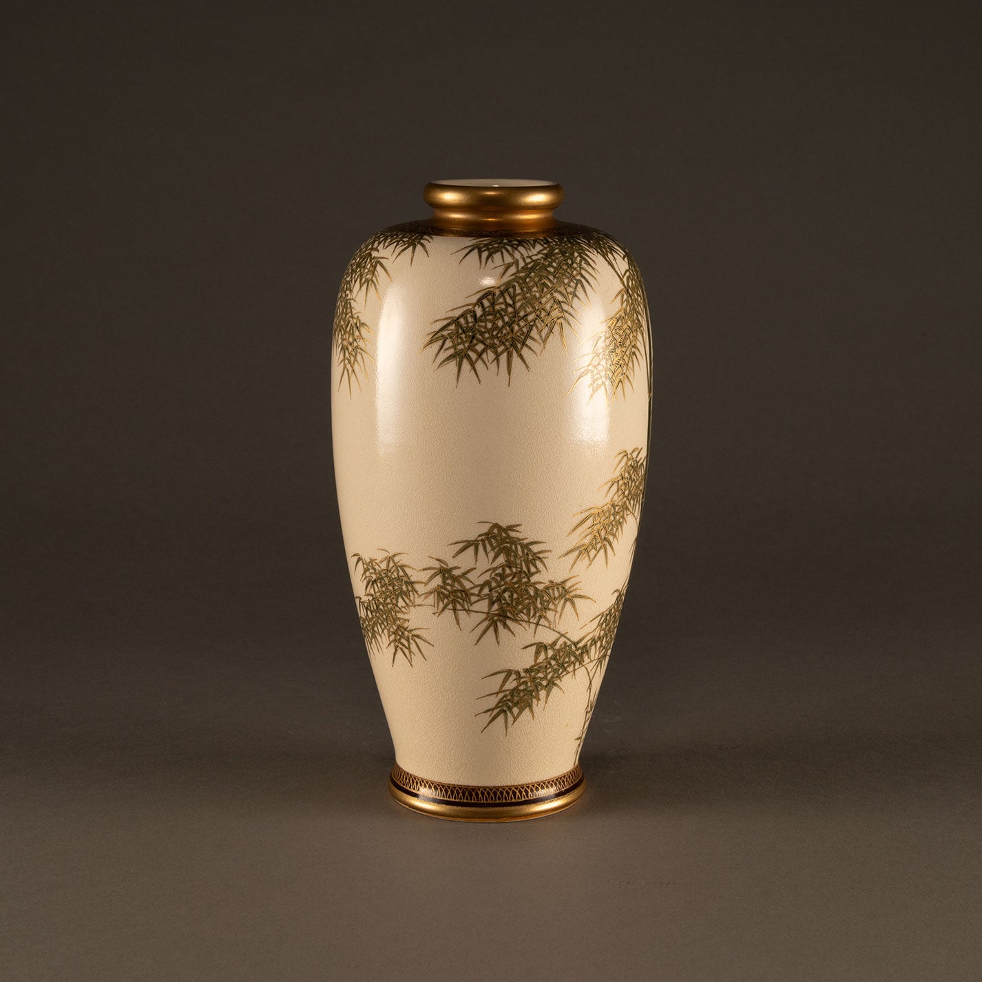 京薩摩金襴手竹文花瓶