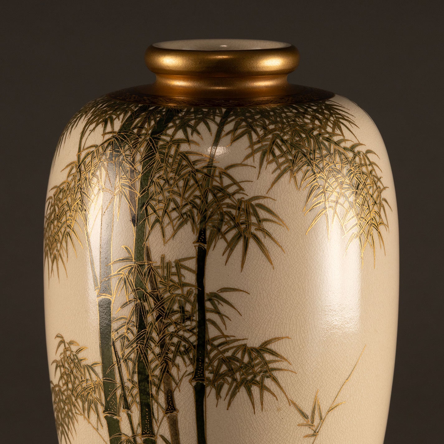 京薩摩金襴手竹文花瓶