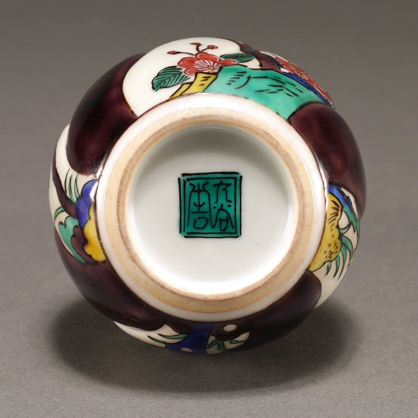 初代 徳田八十吉 ( 石川県1873 - 1956 ) / 古九谷欽慕捻瓢形徳利 壱對