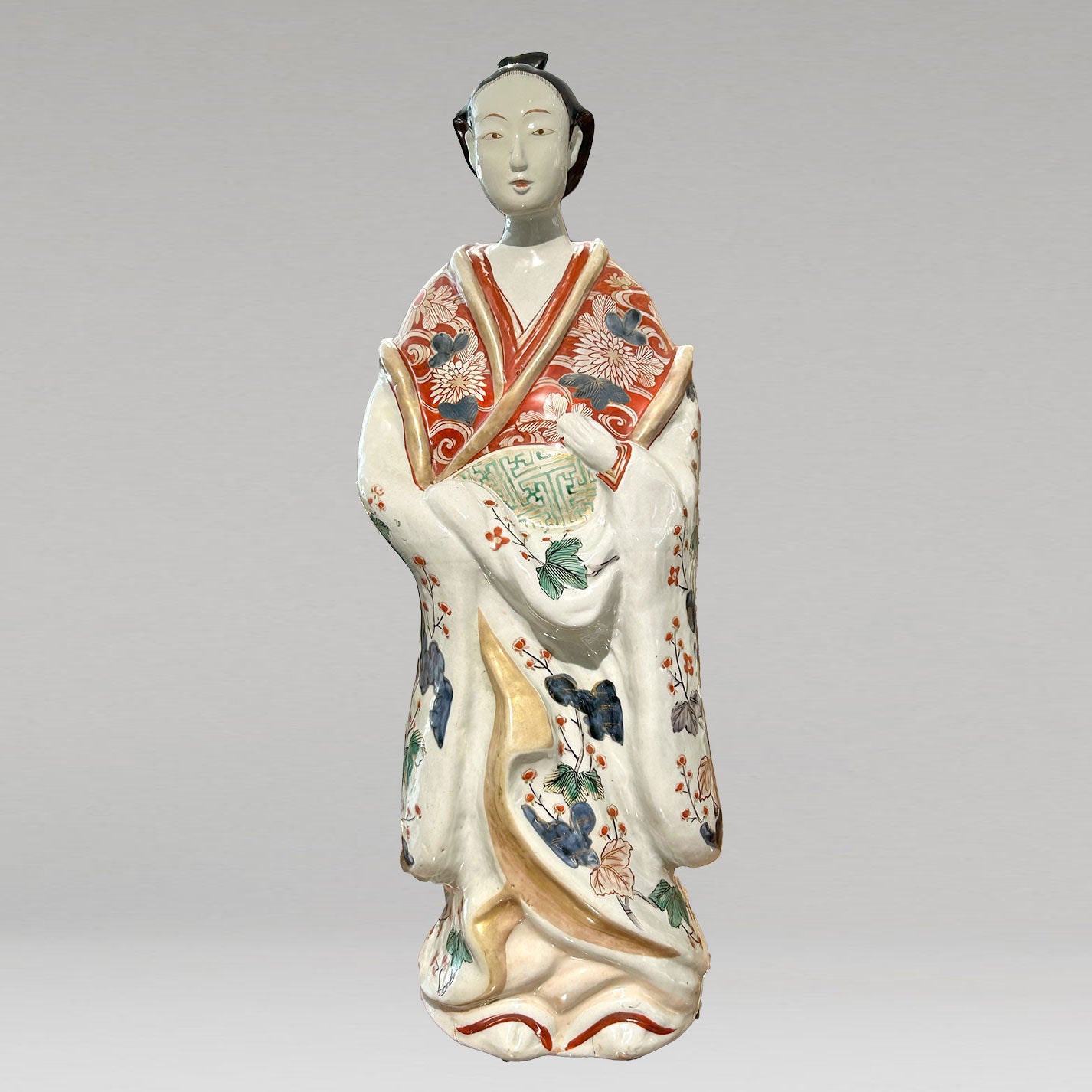 古伊萬里彩繪美人人偶