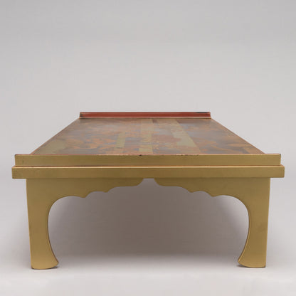 時繪山水樓閣紋書案