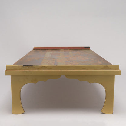 時繪山水樓閣紋書案